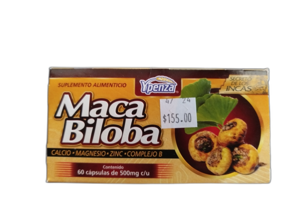 MACA BILOBA C60 CAPSULAS GRUPO YPENZA